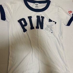 PINK VS white short sleeve size medium